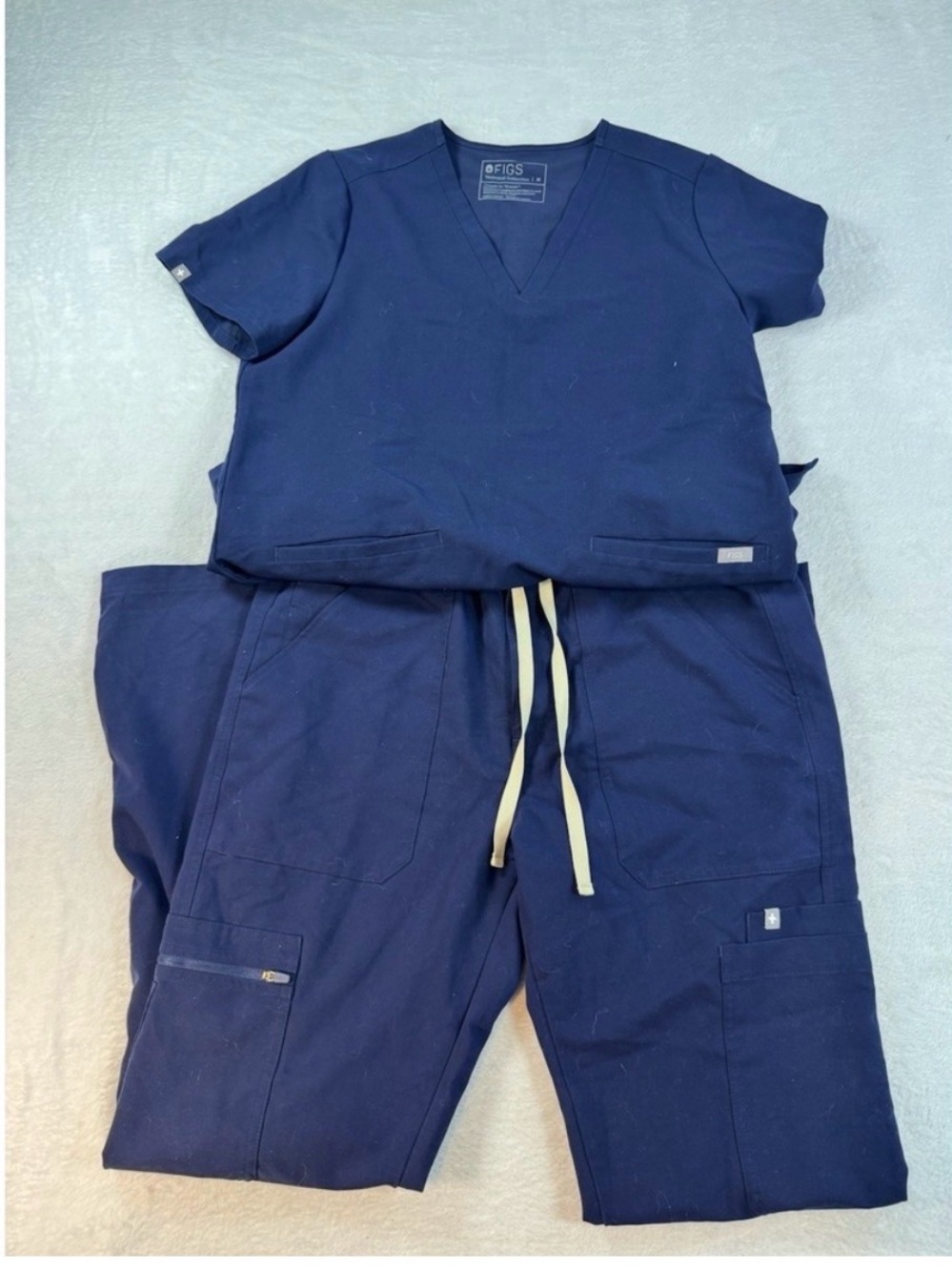 Navy blue technical collection Figs scrub set Size M